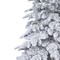 Haute Decor 7 Ft. Holland Snow PE Fir Tree with Warm White T5 LED Lights, Foot Pedal & Quick Shape - Easy Shape Artificial Pre-Lit Flocked Christmas Tree